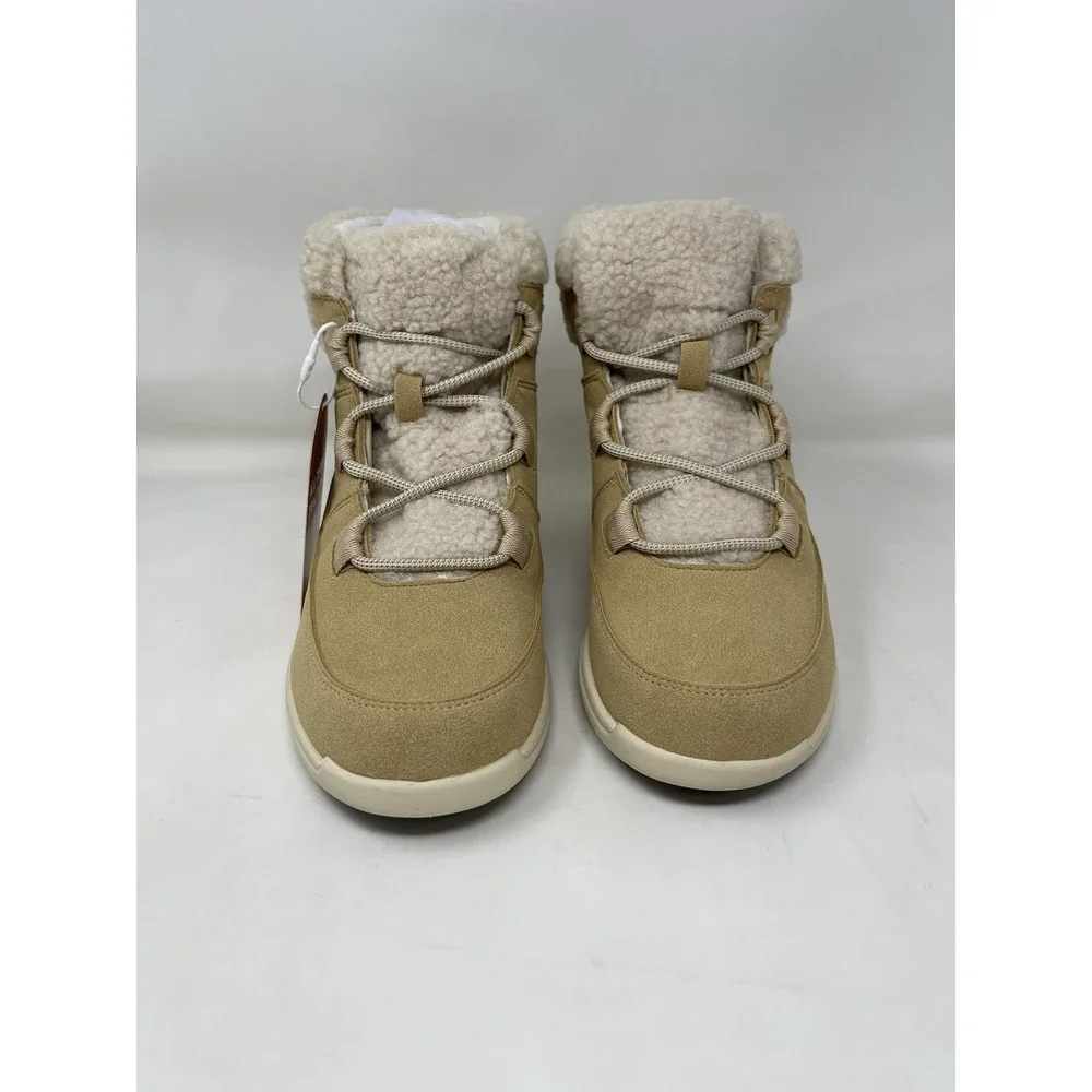 JBU Freeze Faux Fur Winter Boots Women's Size 8M Tan NEW All Terra Traction New*